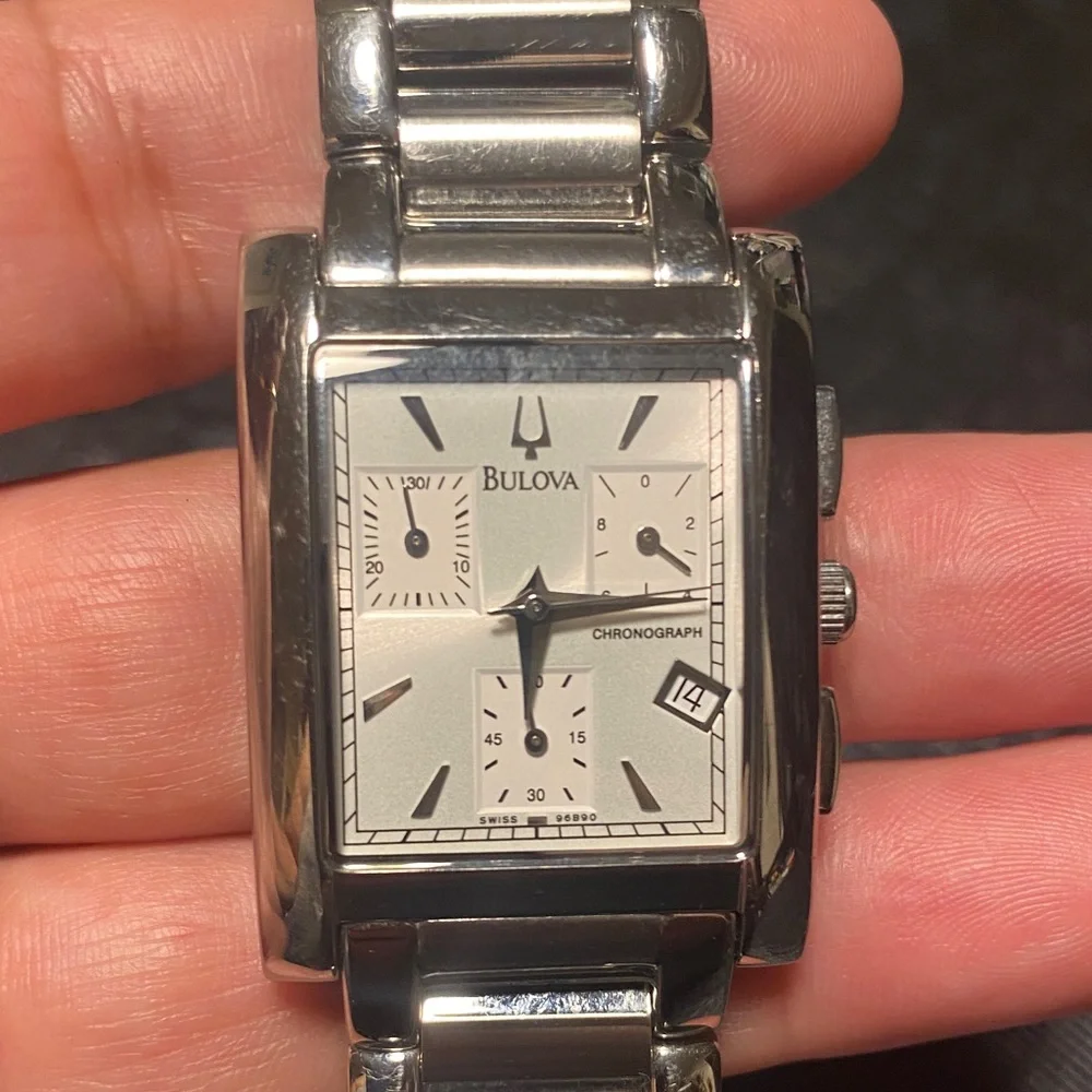 Bulova Silver Rectangular Watch - Picture 2 of 7
